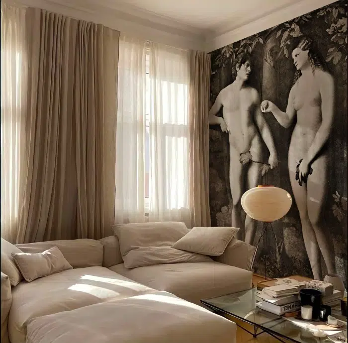 Papier peint – Adam et Eve – disponible sur mesure panoramique Lou Garu