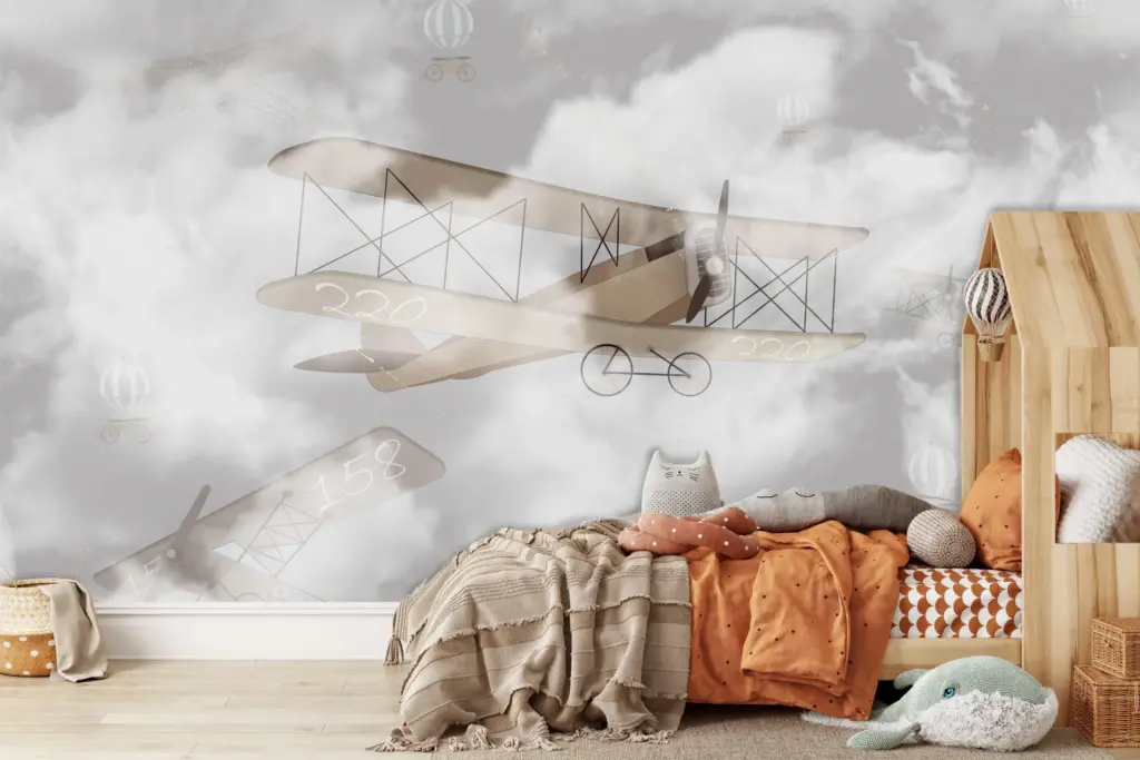 Papier peint - Biplane