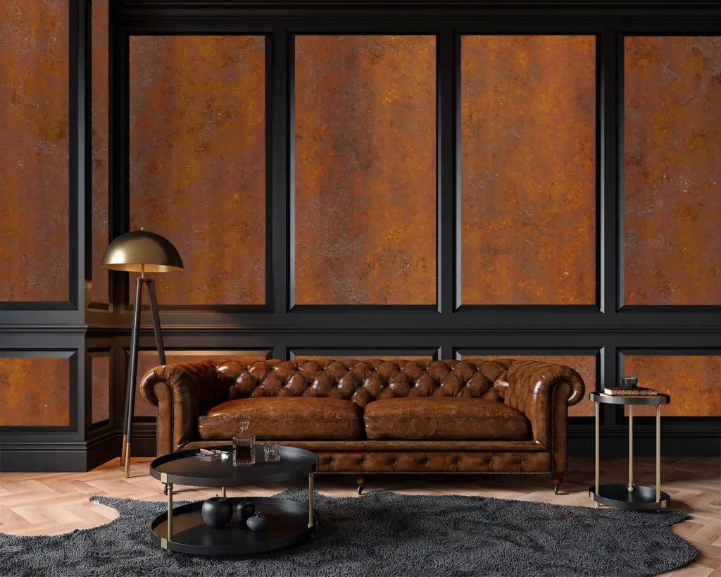 Papier peint - Métal rouillé