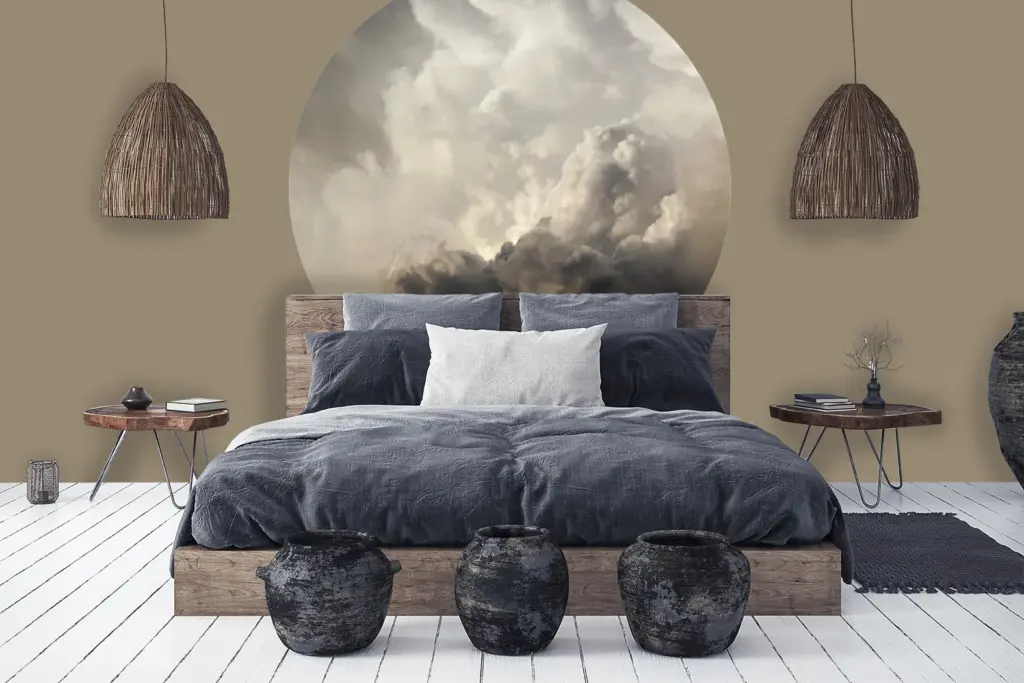 Papier peint - Nuées beige