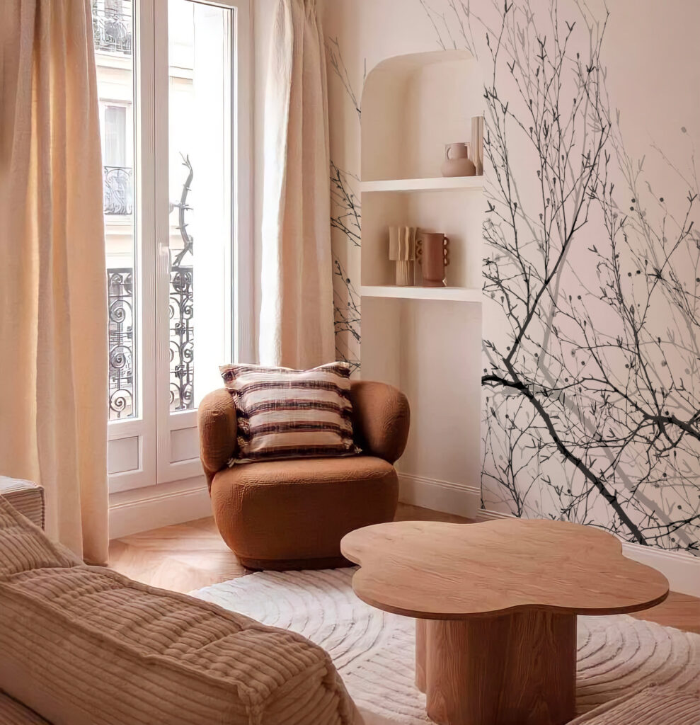 Papier peint - Arbre à boules