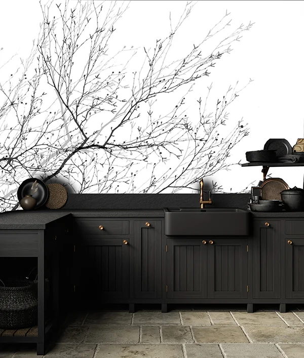 Papier peint - Arbre à boules