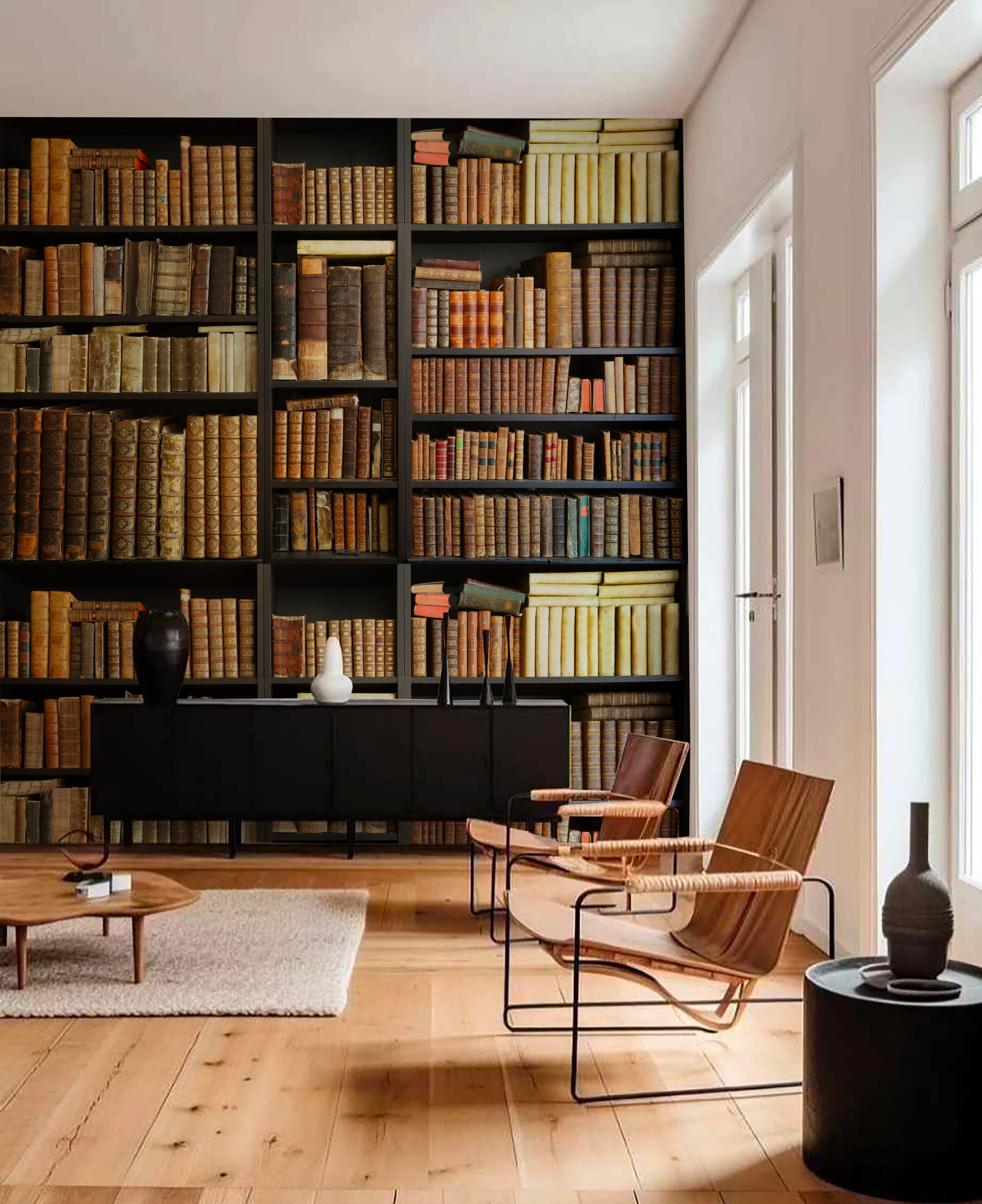 Papier peint - Bibliothèque