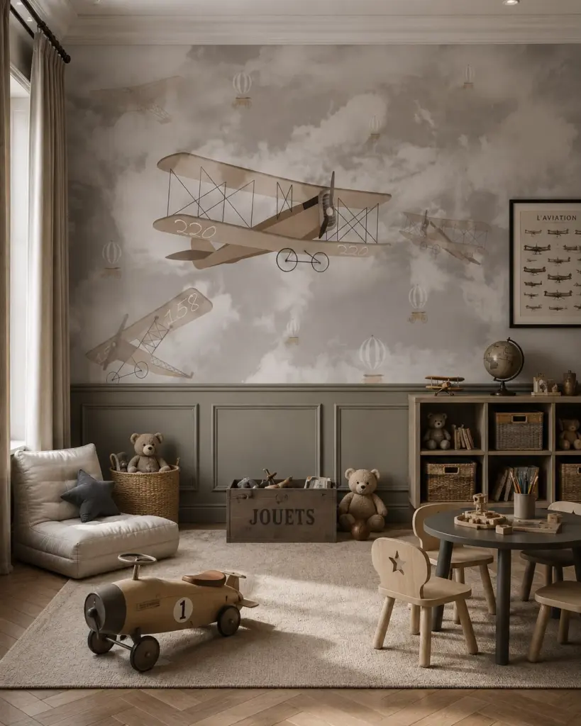 Papier peint - Biplane