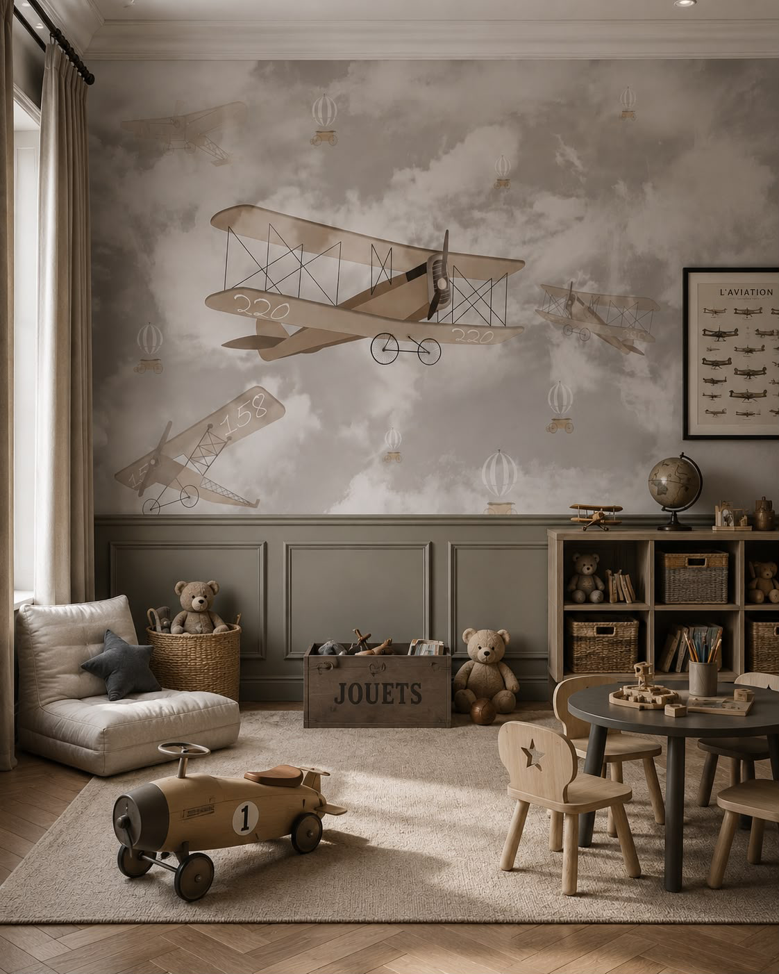 Papier peint - Biplane