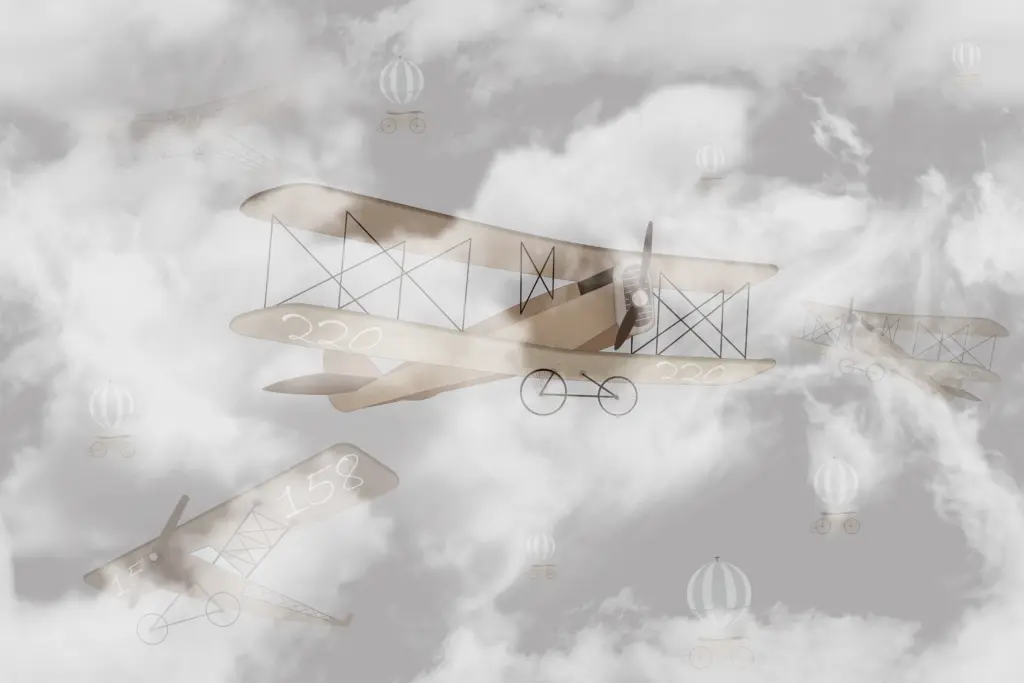 Papier peint - Biplane